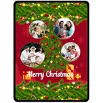 Christmas Tree Photo Large Blanket Fleece Blanket (Large)