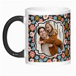 Couple Photo Floral Name Mug Morph Mug