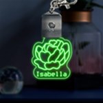 Rose Graphic LED Key Chain