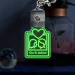 Couple Photo Graphic LED Key Chain