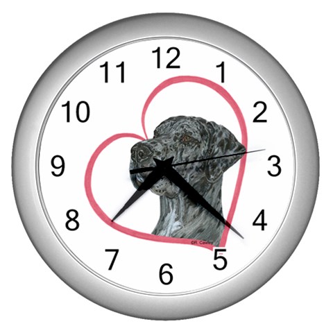 NMrl Heartline Wall Clock (Silver) from ArtsNow.com Front