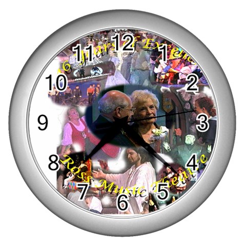 dads46years Wall Clock (Silver) from ArtsNow.com Front