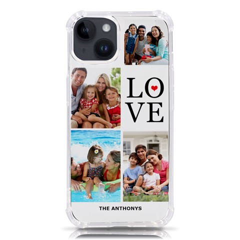 Personalized Family Name Photo Phone Case iPhone 14 TPU UV Print Case from ArtsNow.com Front