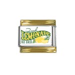 Fresh Lemonade Gold Trim Italian Charm (9mm)