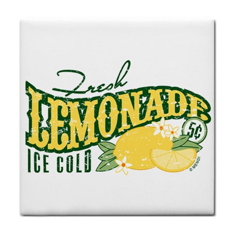 Fresh Lemonade Tile Coaster from ArtsNow.com Front