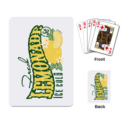 Fresh Lemonade Playing Cards Single Design from ArtsNow.com Back