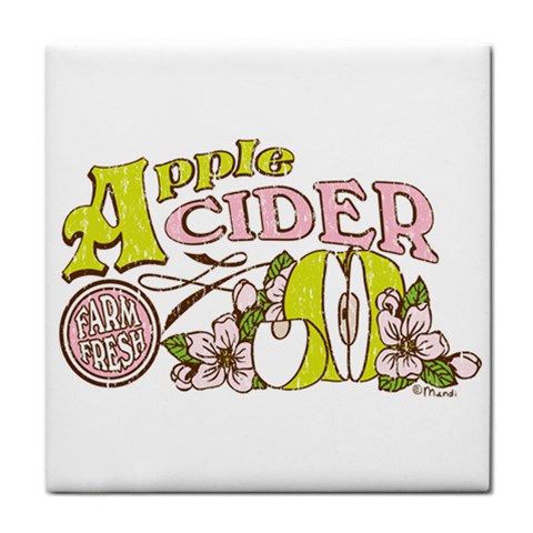 Apple Cider Tile Coaster from ArtsNow.com Front