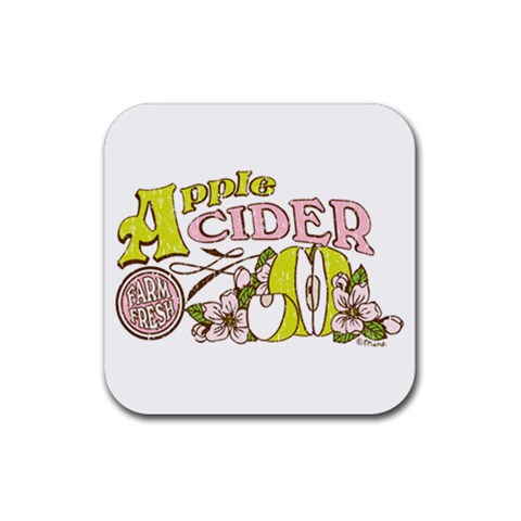 Apple Cider Rubber Coaster (Square) from ArtsNow.com Front