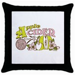 Apple Cider Throw Pillow Case (Black)