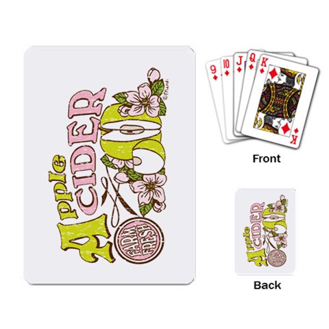 Apple Cider Playing Cards Single Design from ArtsNow.com Back