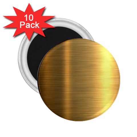 Golden Textures Polished Metal Plate, Metal Textures 2.25  Magnets (10 pack)  from ArtsNow.com Front