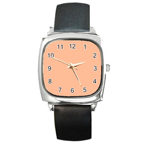 Peach Fuzz 2024 Square Metal Watch from ArtsNow.com Front