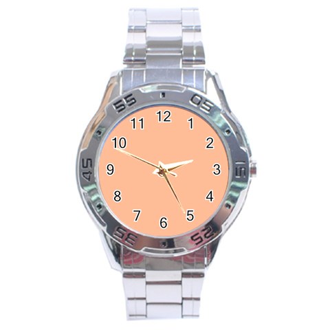 Peach Fuzz 2024 Stainless Steel Analogue Watch from ArtsNow.com Front