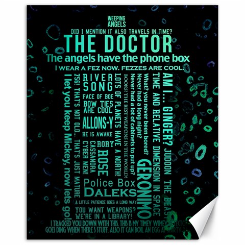 Tardis Doctor Who Technology Number Communication Canvas 16  x 20  from ArtsNow.com 15.75 x19.29  Canvas - 1