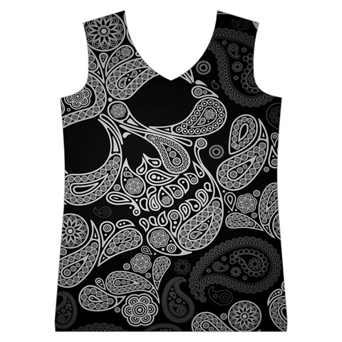 Paisley Skull, Abstract Art Women s Basketball Tank Top from ArtsNow.com Front