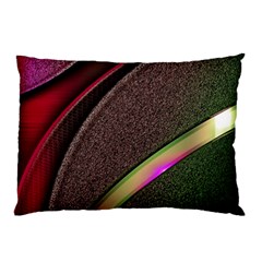 Circle Colorful Shine Line Pattern Geometric Pillow Case (Two Sides) from ArtsNow.com Back