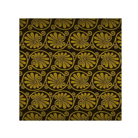 Yellow Floral Pattern Floral Greek Ornaments Square Satin Scarf (30  x 30 ) from ArtsNow.com Front