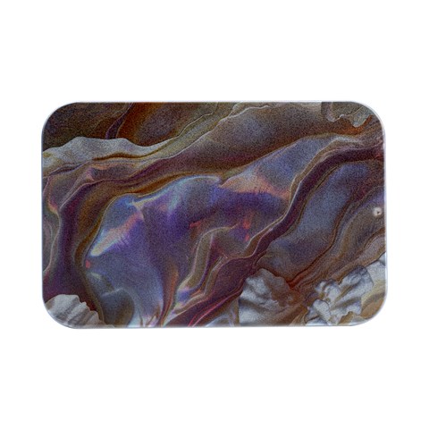 Silk Waves Abstract Open Lid Metal Box (Silver)   from ArtsNow.com Front