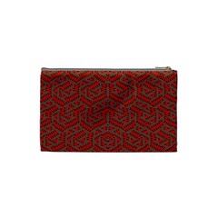 Hexagon Motif Geometric Tribal Style Pattern Cosmetic Bag (Small) from ArtsNow.com Back