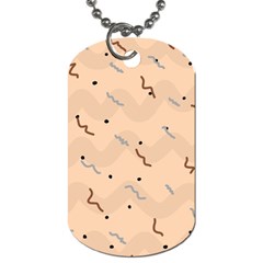 Lines Dots Pattern Abstract Art Dog Tag (Two Sides) from ArtsNow.com Front