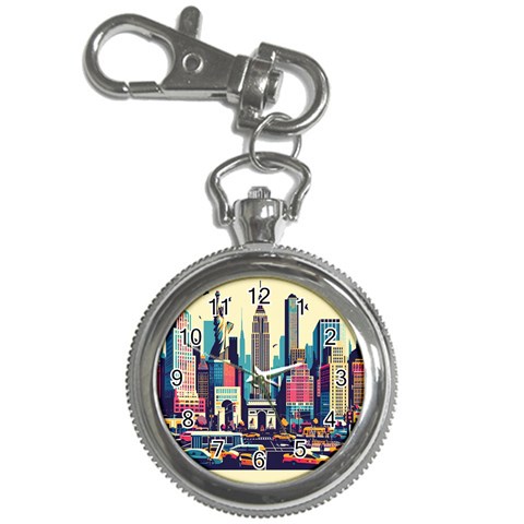 Skyscrapers City Usa Key Chain Watches from ArtsNow.com Front