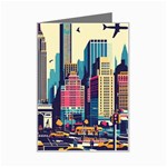 Skyscrapers City Usa Mini Greeting Card