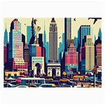 Skyscrapers City Usa Large Glasses Cloth