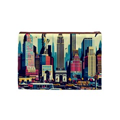 Skyscrapers City Usa Cosmetic Bag (Medium) from ArtsNow.com Back