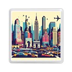 Skyscrapers City Usa Memory Card Reader (Square)