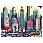 Skyscrapers City Usa Two Sides Premium Plush Fleece Blanket (Extra Small)