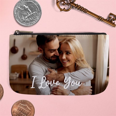 Personalized Couple Photo Anniversary Large Coin Purse Large Coin Purse from ArtsNow.com Front