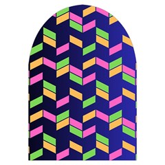 Background Pattern Geometric Pink Yellow Green Microwave Oven Glove from ArtsNow.com Front