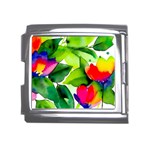 Watercolor Flowers Leaves Foliage Nature Floral Spring Mega Link Italian Charm (18mm)