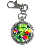 Watercolor Flowers Leaves Foliage Nature Floral Spring Key Chain Watches