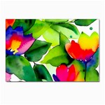 Watercolor Flowers Leaves Foliage Nature Floral Spring Postcards 5  x 7  (Pkg of 10)