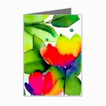 Watercolor Flowers Leaves Foliage Nature Floral Spring Mini Greeting Card