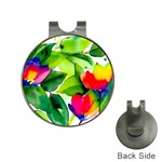 Watercolor Flowers Leaves Foliage Nature Floral Spring Hat Clips with Golf Markers