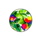 Watercolor Flowers Leaves Foliage Nature Floral Spring Hat Clip Ball Marker