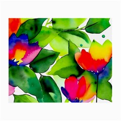 Watercolor Flowers Leaves Foliage Nature Floral Spring Small Glasses Cloth (2 Sides) from ArtsNow.com Front