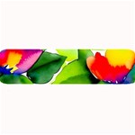 Watercolor Flowers Leaves Foliage Nature Floral Spring Large Bar Mat