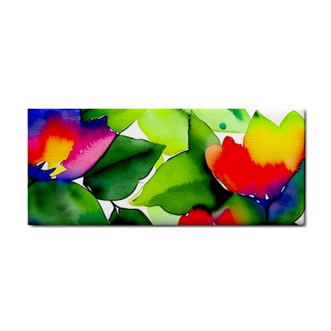 Watercolor Flowers Leaves Foliage Nature Floral Spring Hand Towel from ArtsNow.com Front