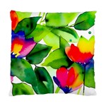 Watercolor Flowers Leaves Foliage Nature Floral Spring Standard Cushion Case (One Side)