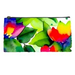 Watercolor Flowers Leaves Foliage Nature Floral Spring Pencil Case