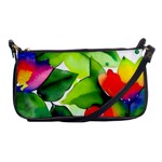 Watercolor Flowers Leaves Foliage Nature Floral Spring Shoulder Clutch Bag