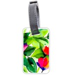 Watercolor Flowers Leaves Foliage Nature Floral Spring Luggage Tag (one side)