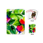 Watercolor Flowers Leaves Foliage Nature Floral Spring Playing Cards Single Design (Mini)