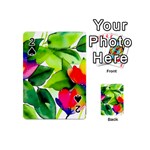 Watercolor Flowers Leaves Foliage Nature Floral Spring Playing Cards 54 Designs (Mini)