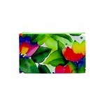 Watercolor Flowers Leaves Foliage Nature Floral Spring Cosmetic Bag (XS)