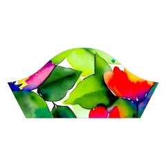 Watercolor Flowers Leaves Foliage Nature Floral Spring Cotton Crop Top from ArtsNow.com Left Sleeve