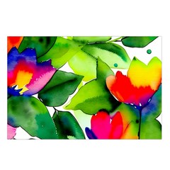 Watercolor Flowers Leaves Foliage Nature Floral Spring Belt Pouch Bag (Small) from ArtsNow.com Loop